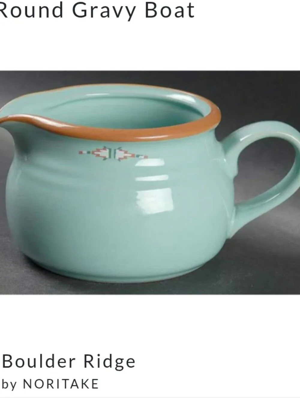 Noritake Boulder Ridge 8674 Aqua Stoneware Creamer & Open Sugar Bowl Set